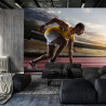 Fototapeta Sportowiec W Bloku Startowym 3D