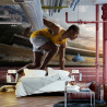 Fototapeta Sportowiec W Bloku Startowym 3D