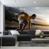 Fototapeta Sportowiec W Bloku Startowym 3D