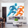 Fototapeta Geometryczni Sportowi Biegacze