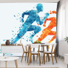 Fototapeta Geometryczni Sportowi Biegacze