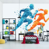 Fototapeta Geometryczni Sportowi Biegacze