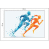 Fototapeta Geometryczni Sportowi Biegacze