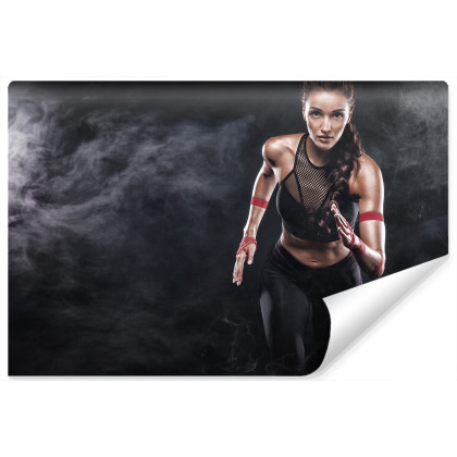 Fototapeta Wysportowana Biegaczka Motywacja 3D