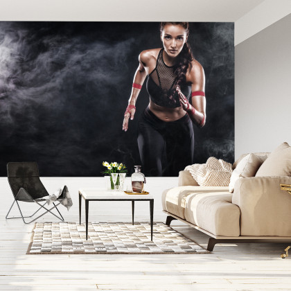Fototapeta Wysportowana Biegaczka Motywacja 3D