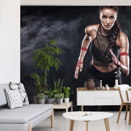 Fototapeta Wysportowana Biegaczka Motywacja 3D