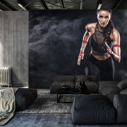 Fototapeta Wysportowana Biegaczka Motywacja 3D