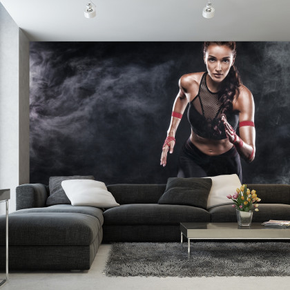 Fototapeta Wysportowana Biegaczka Motywacja 3D