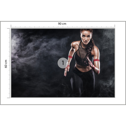 Fototapeta Wysportowana Biegaczka Motywacja 3D