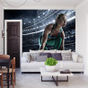 Fototapeta Sprinterka Zaczynająca Bieg Na Starcie 3D
