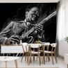 Fototapeta Narysowany Muzyk Bluesowy