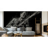 Fototapeta Narysowany Muzyk Bluesowy
