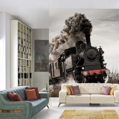 Fototapeta Zabytkowa Lokomotywa W Ruchu