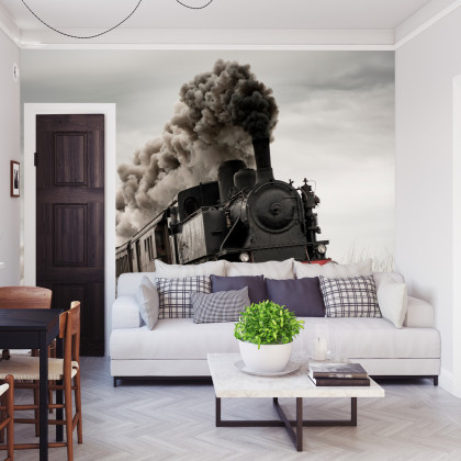 Fototapeta Zabytkowa Lokomotywa W Ruchu