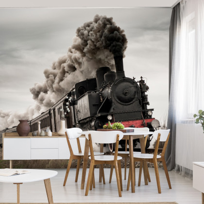 Fototapeta Zabytkowa Lokomotywa W Ruchu