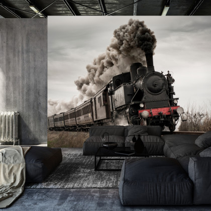 Fototapeta Zabytkowa Lokomotywa W Ruchu