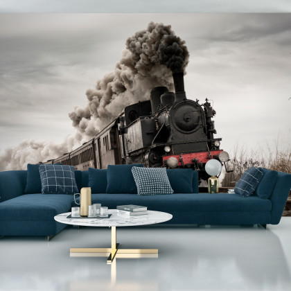 Fototapeta Zabytkowa Lokomotywa W Ruchu