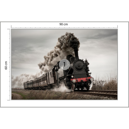 Fototapeta Zabytkowa Lokomotywa W Ruchu