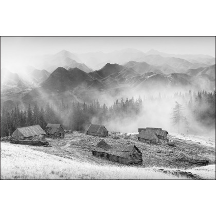 Fototapeta Góry Czarno-Biała