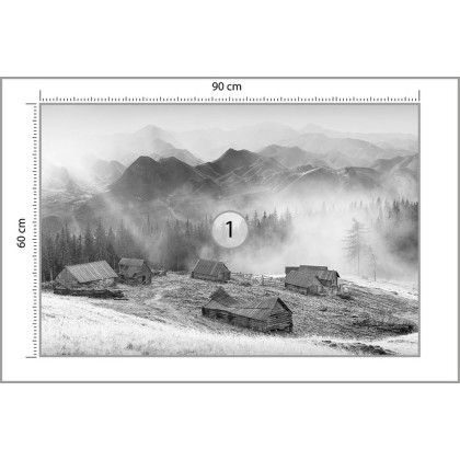 Fototapeta Góry Czarno-Biała