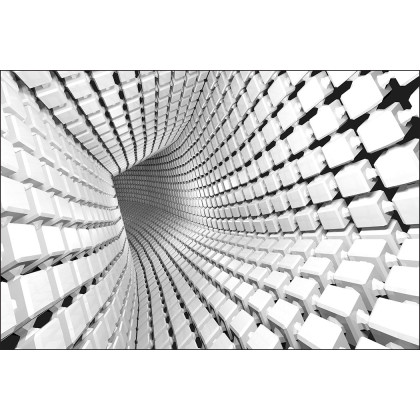 Fototapeta 3D Tunel - Szara