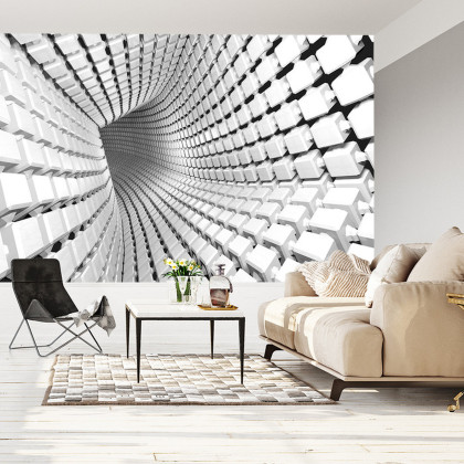 Fototapeta 3D Tunel - Szara