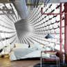 Fototapeta 3D Tunel - Szara