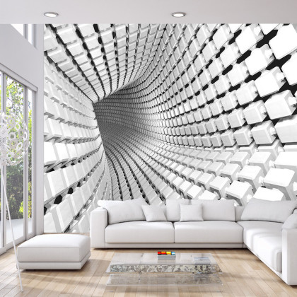 Fototapeta 3D Tunel - Szara