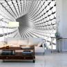 Fototapeta 3D Tunel - Szara