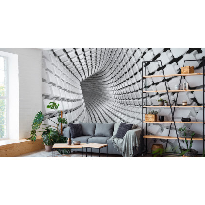 Fototapeta 3D Tunel - Szara