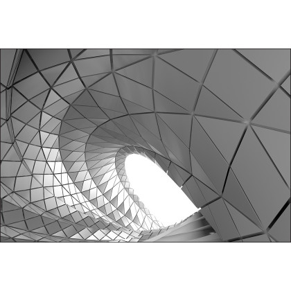Fototapeta 3D Tunel - Szara