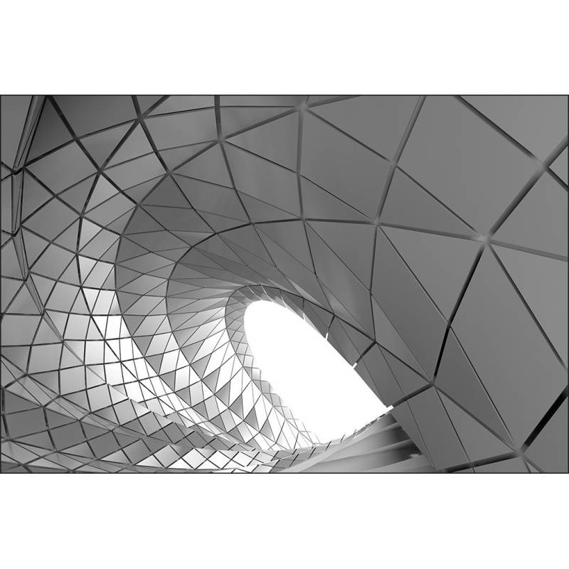 Fototapeta 3D Tunel - Szara