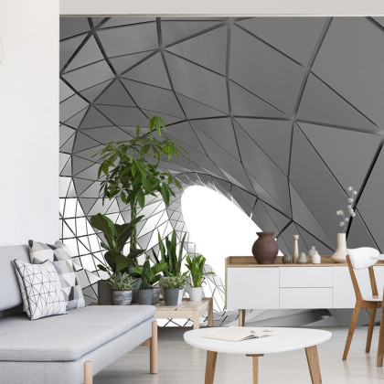 Fototapeta 3D Tunel - Szara