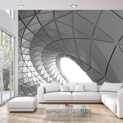Fototapeta 3D Tunel - Szara