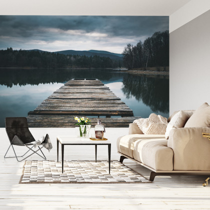 Fototapeta Drewniany Pomost Nad Jeziorem