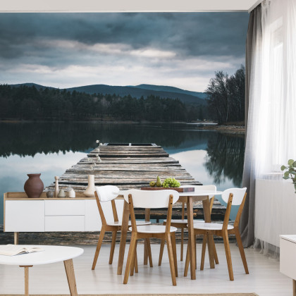 Fototapeta Drewniany Pomost Nad Jeziorem