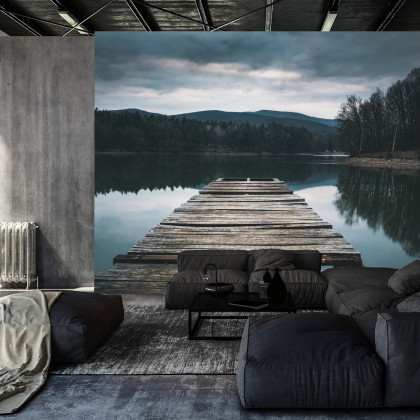 Fototapeta Drewniany Pomost Nad Jeziorem