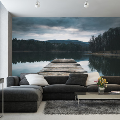 Fototapeta Drewniany Pomost Nad Jeziorem