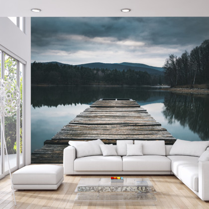 Fototapeta Drewniany Pomost Nad Jeziorem