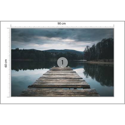Fototapeta Drewniany Pomost Nad Jeziorem
