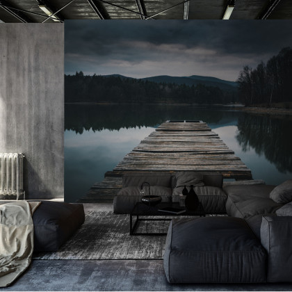 Fototapeta Drewniany Pomost Nad Jeziorem