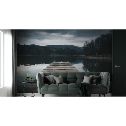 Fototapeta Drewniany Pomost Nad Jeziorem
