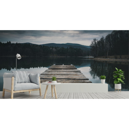 Fototapeta Drewniany Pomost Nad Jeziorem