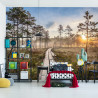 Fototapeta Drewniana Ścieżka W Lesie
