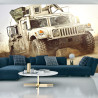 Fototapeta Pojazd Opancerzony Na Pustyni