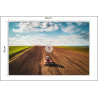 Fototapeta Widok Z Lotu Ptaka Na Traktor Na Polu