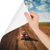 Fototapeta Widok Z Lotu Ptaka Na Traktor Na Polu