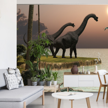 Fototapeta Dinozaury Nad Wodą