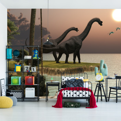 Fototapeta Dinozaury Nad Wodą