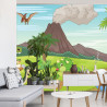Fototapeta Dinozaury I Wulkan